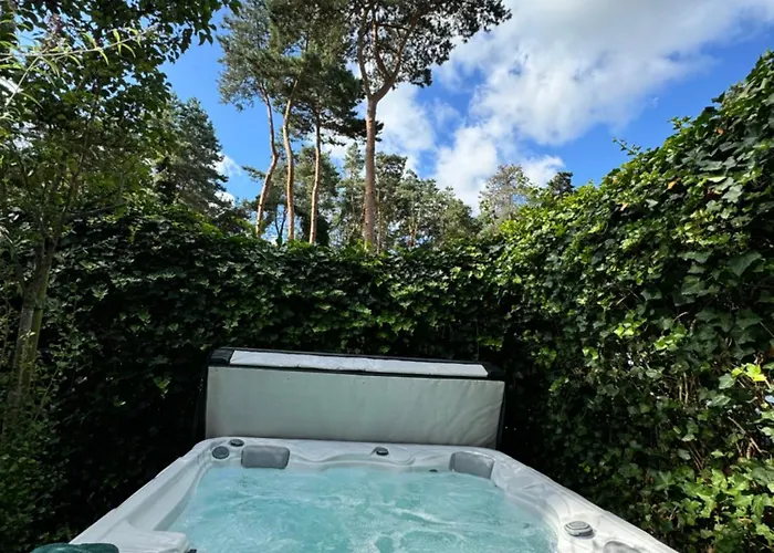 Дом отдыха Houten Chalet/bungalow In Het Bos, Sauna, Jacuzzi *